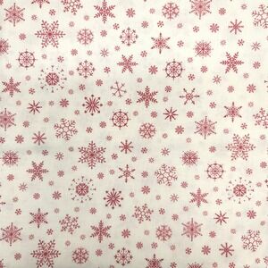 1-1/8yd Moda Fabrics Poinsettia Plaza 3 Sisters Red Snowflake Fabric 44296